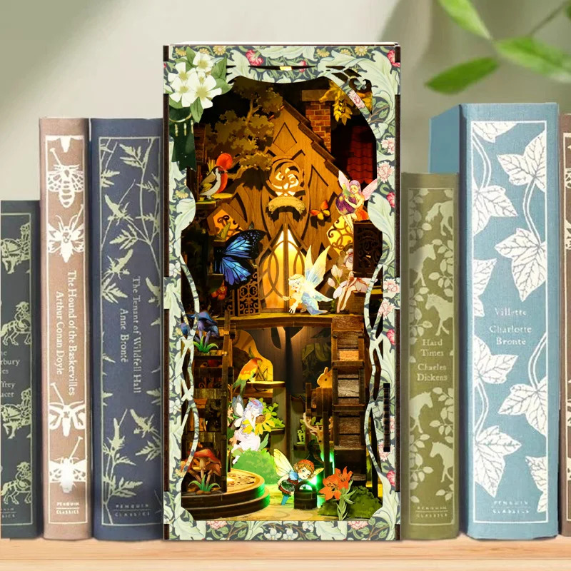 DIY Wooden 3D Book Nook Puzzle - Diy Wooden Book Nook Kit Shelf Insert review and price