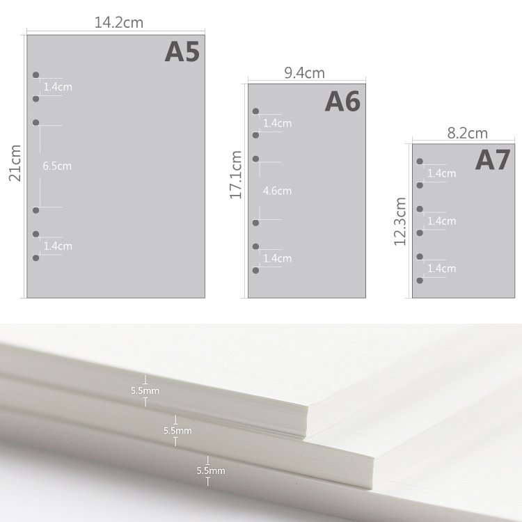 A5 A6A7 45 Sheets Loose Leaf N - A5 Spiral Dotted Grid Notebook review and price