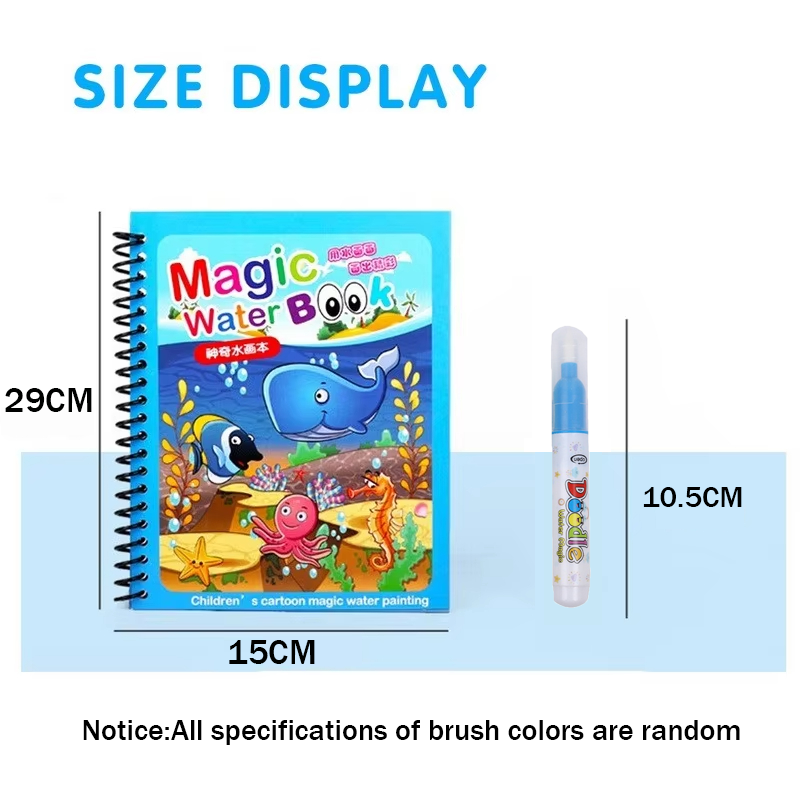 1PC Children Watercolor Painti - Reusable Water Magic Coloring Book review and price