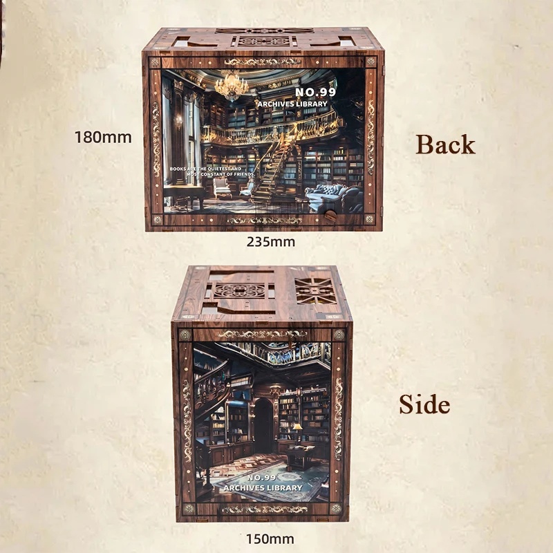 3D Model Kit With Light Booken - Diy Wooden Book Nook Kit Shelf Insert review and price