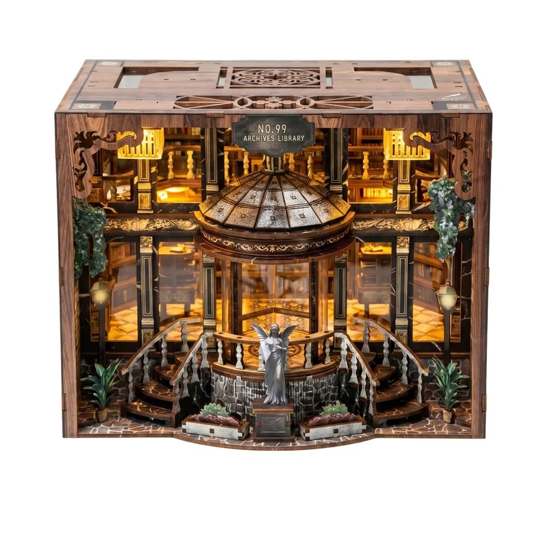 3D Model Kit With Light Booken - Diy Wooden Book Nook Kit Shelf Insert review and price