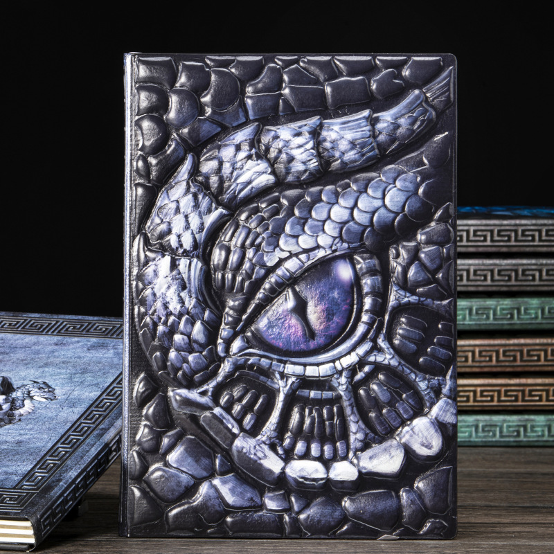 A5 3D Embossed Dragon Eye Note - Vintage Leather Journal Notebook review and price