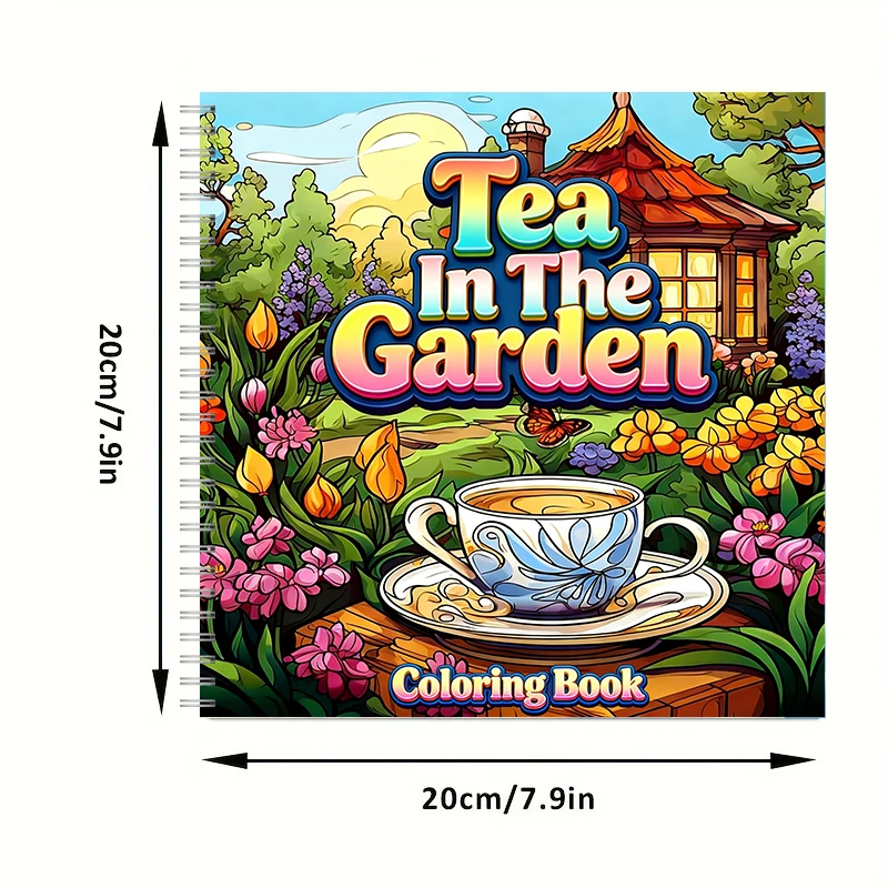 Tea In The Gardens Coloring Bo - Adult Coloring Book Stress Relief review and price