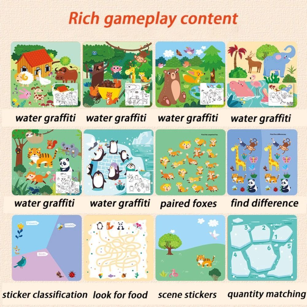 Reusable Water Drawing Montess - Reusable Water Magic Coloring Book review and price